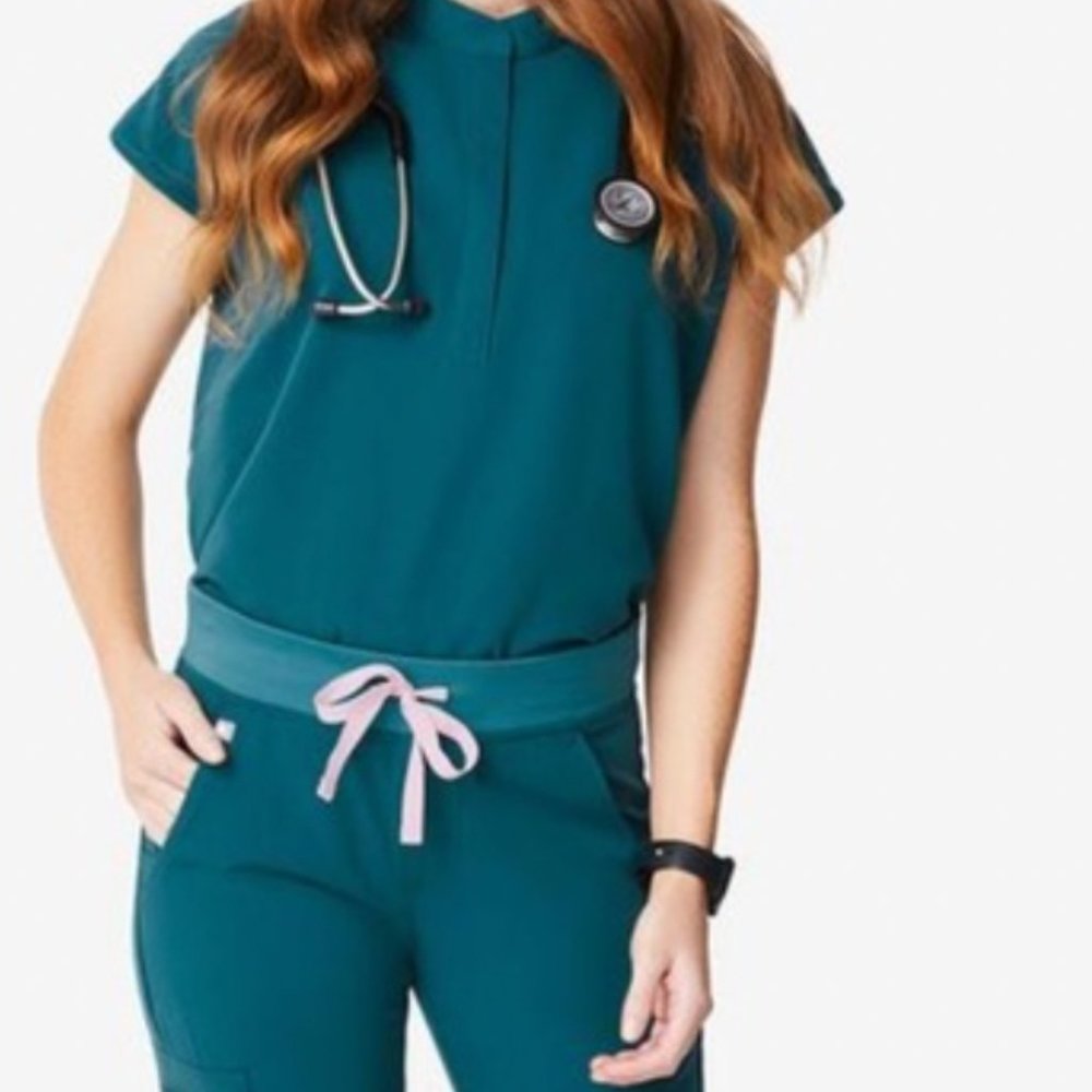 Caribbean blue figs scrubs set